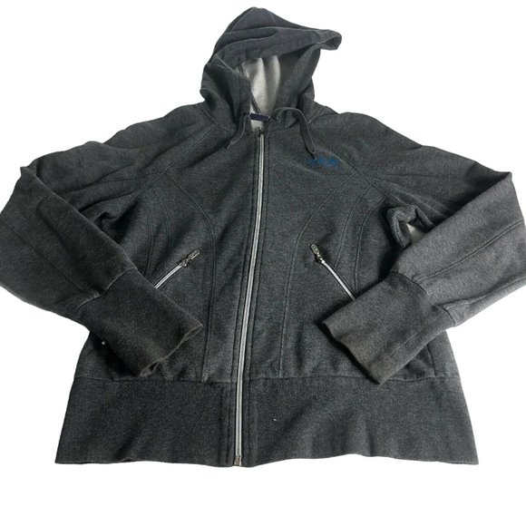 Fila Sport Womens Gray Hooded Pockets‎ Long Sleeve Full Zip Jacket Size Medium - Picture 1 of 10